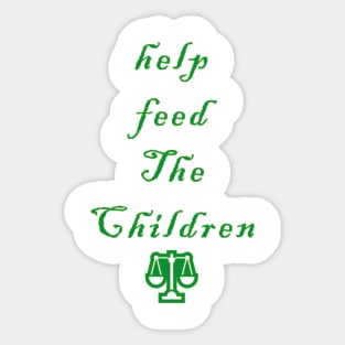 Help feed the children Sticker